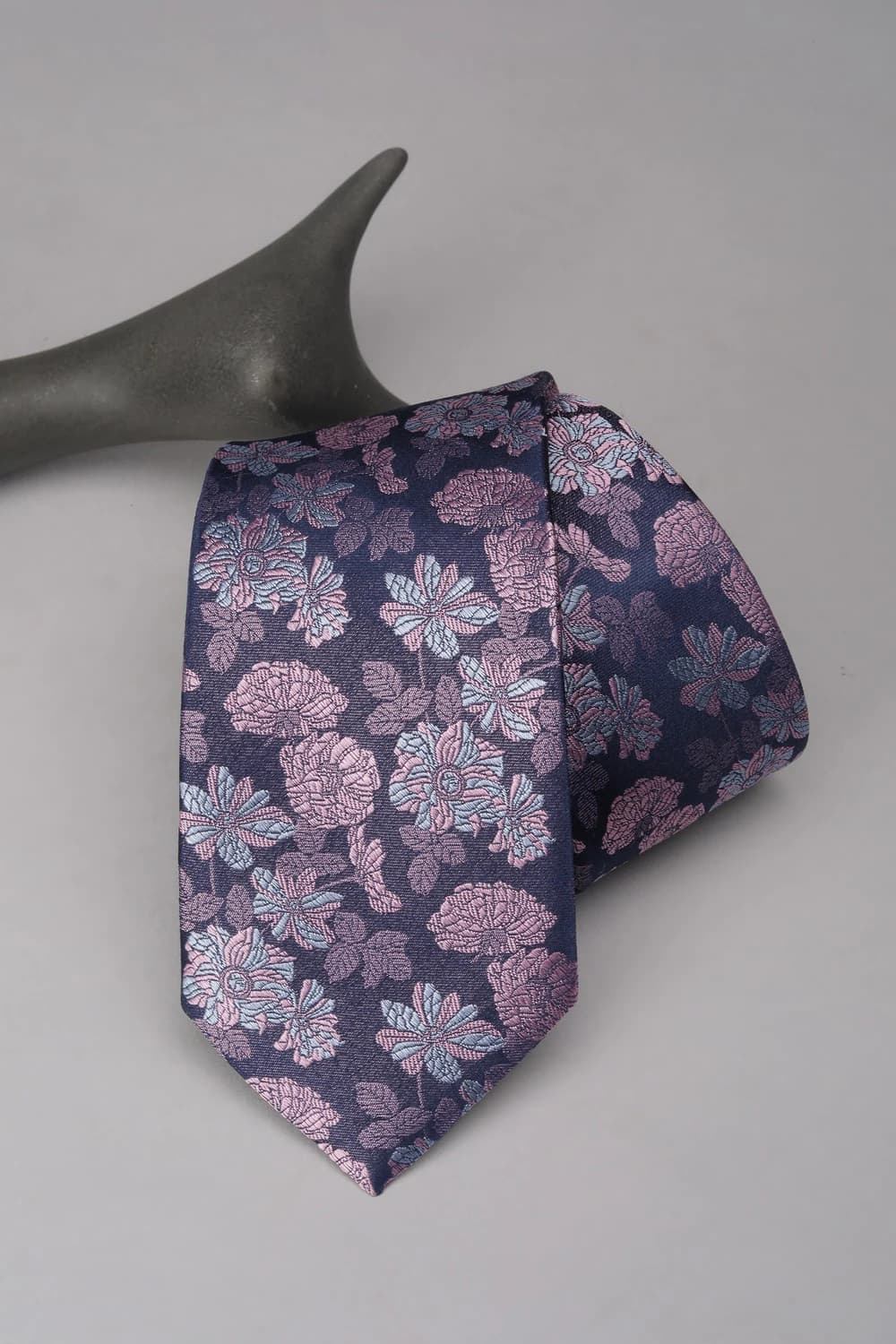 Men Navy Print Tie | Peterengland Men Navy Print Tie | Peterengland
