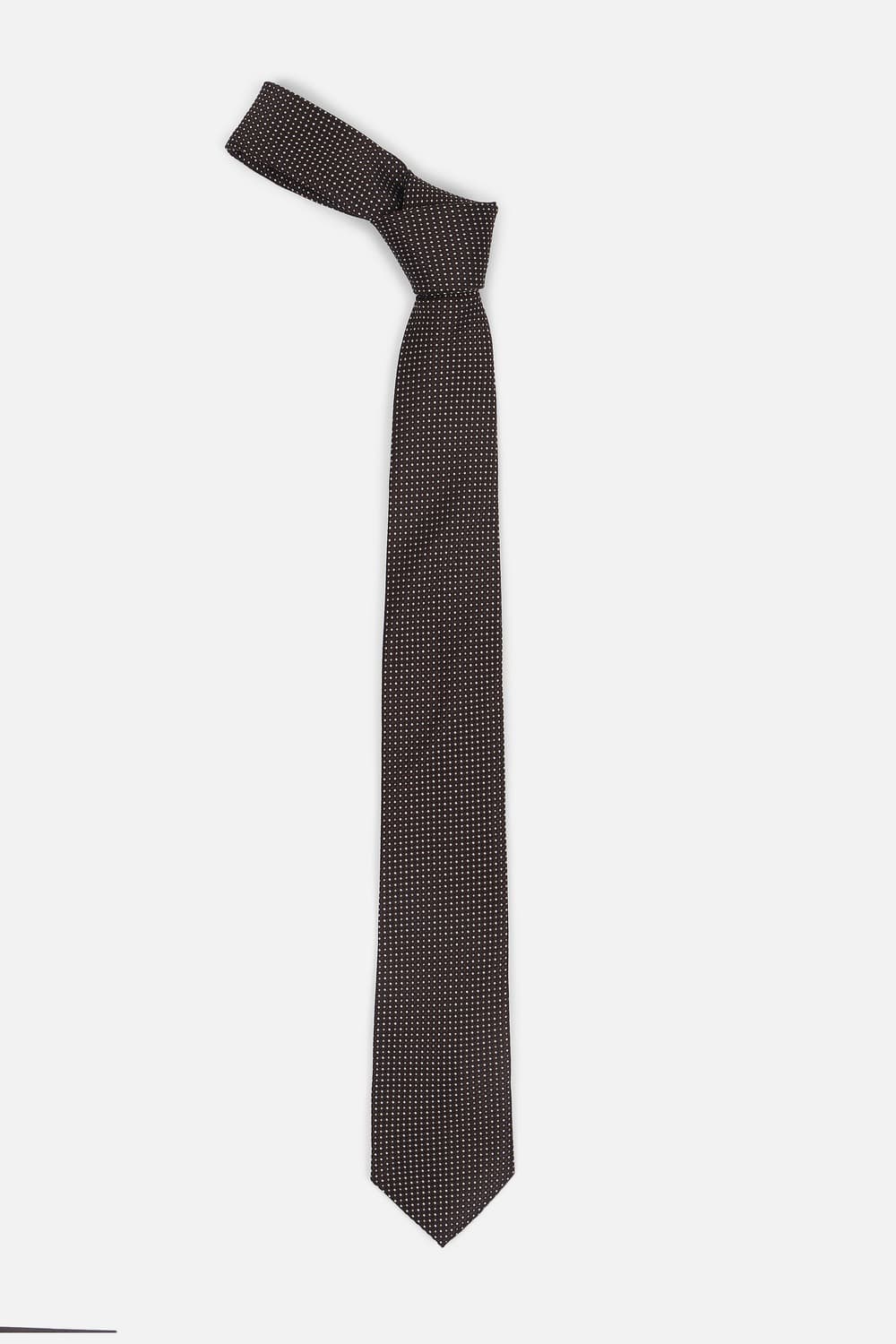 Men Brown Embroidered Formal Tie | Vanheusenindia Men Brown Embroidered Formal Tie | Vanheusenindia