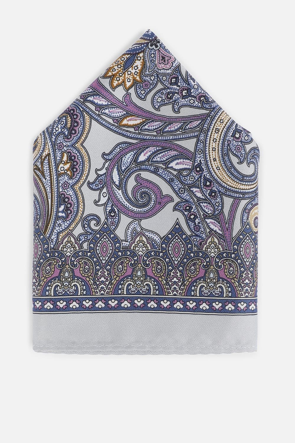 Men Grey Print Party Pocket Square | Vanheusenindia Men Grey Print Party Pocket Square | Vanheusenindia