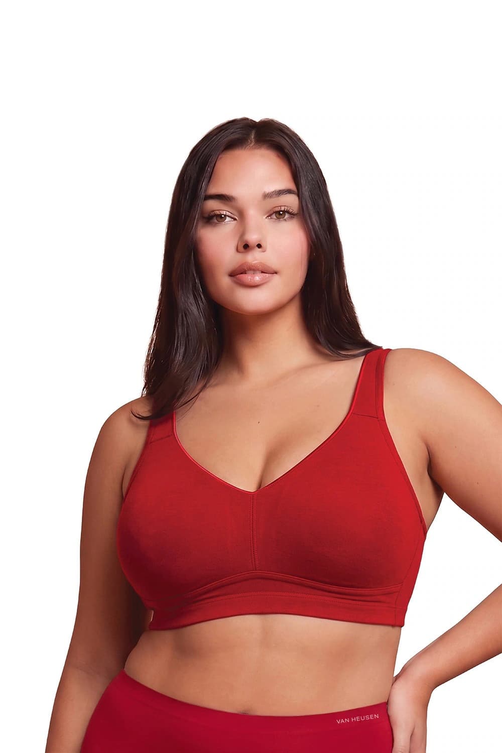 Van Heusen Women Persian Red Solid Plus Size Wireless Minimizer Bra | Vanheusenindia Van Heusen Women Persian Red Solid Plus Size Wireless Minimizer Bra | Vanheusenindia