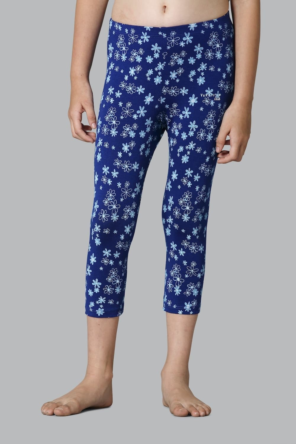 Van Heusen Girls Blue Bloom AOP Allover Print High Rise Ultra Soft Capri Pants | Vanheusenindia Van Heusen Girls Blue Bloom AOP Allover Print High Rise Ultra Soft Capri Pants | Vanheusenindia