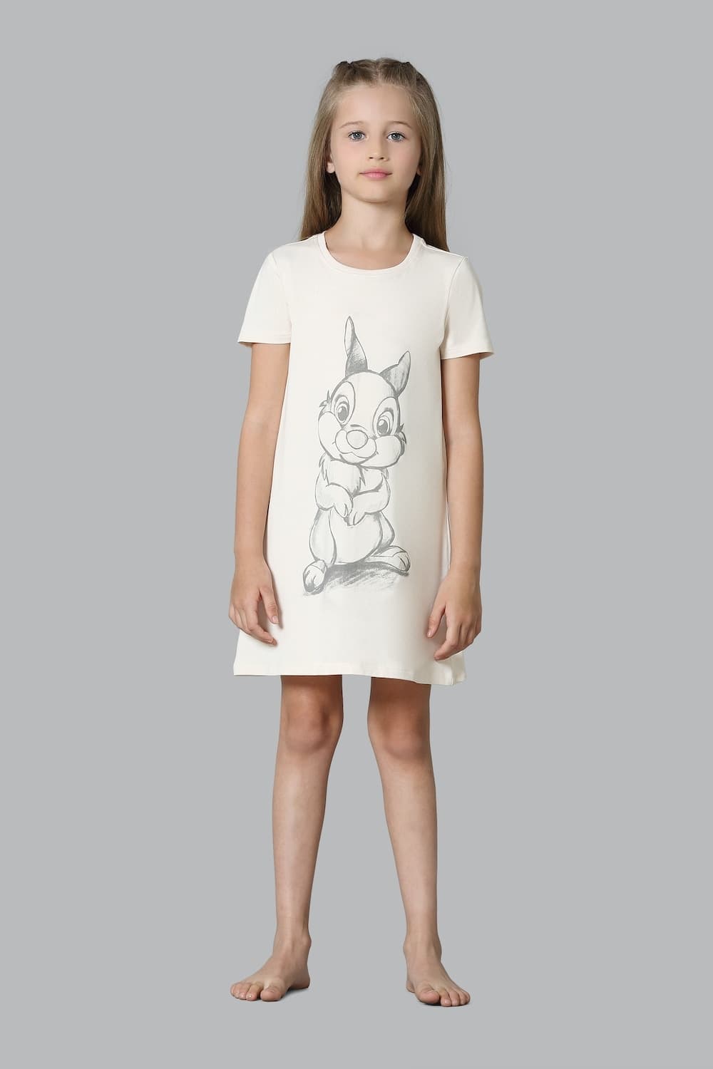 Van Heusen Girls Pastel Parchment Short Sleeve Round Neck T-Shirt Dress | Vanheusenindia Van Heusen Girls Pastel Parchment Short Sleeve Round Neck T-Shirt Dress | Vanheusenindia