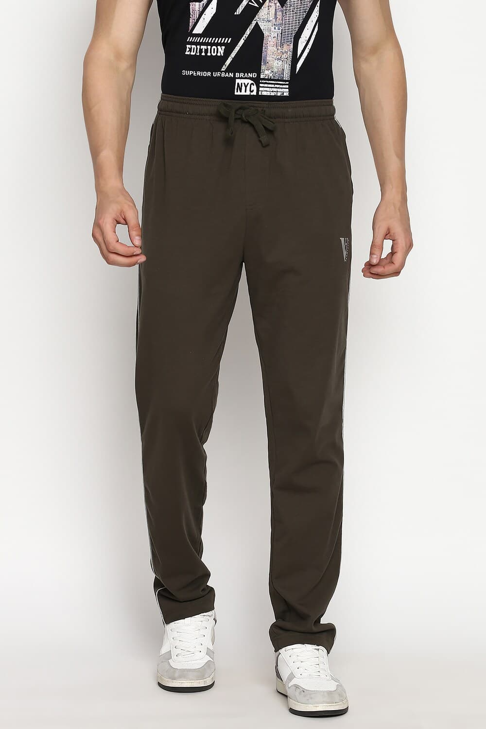 Van Heusen Athleisure Men Moss Green Solid Smart Tech Easy Stain Release Trackpants | Vanheusenindia Van Heusen Athleisure Men Moss Green Solid Smart Tech Easy Stain Release Trackpants | Vanheusenindia
