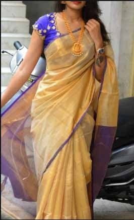 Golden Uppada Tissue Saree - JRS Handlooms | Jrshandlooms Golden Uppada Tissue Saree - JRS Handlooms | Jrshandlooms