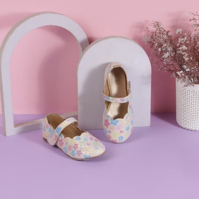 Girls Gold Wedding Ballerinas Girls Gold Wedding Ballerinas