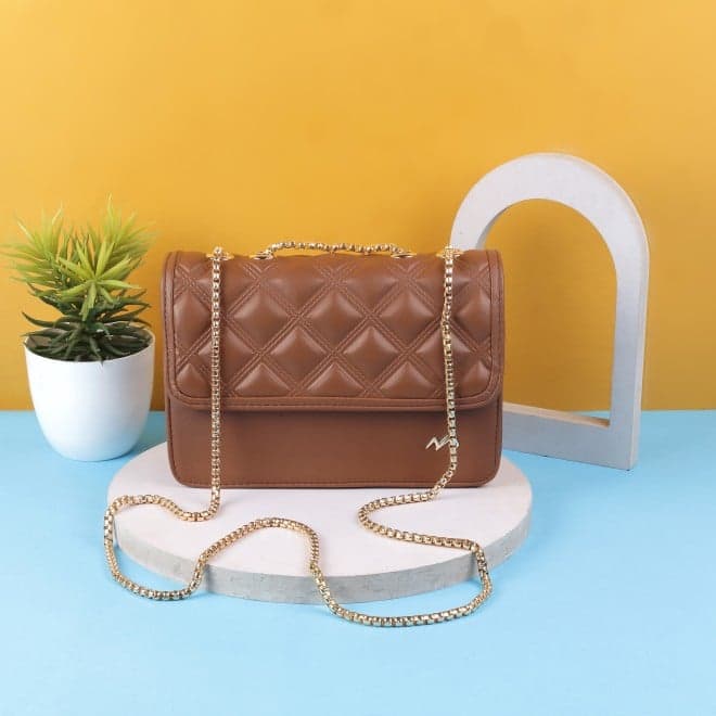 Women Tan Sling Bag Women Tan Sling Bag