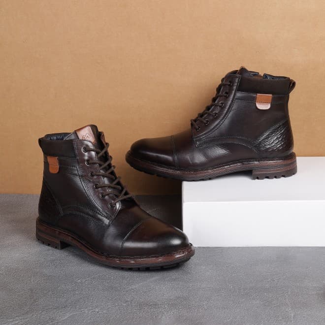 Men Brown Casual Boots | Metro Shoes Men Brown Casual Boots | Metro Shoes