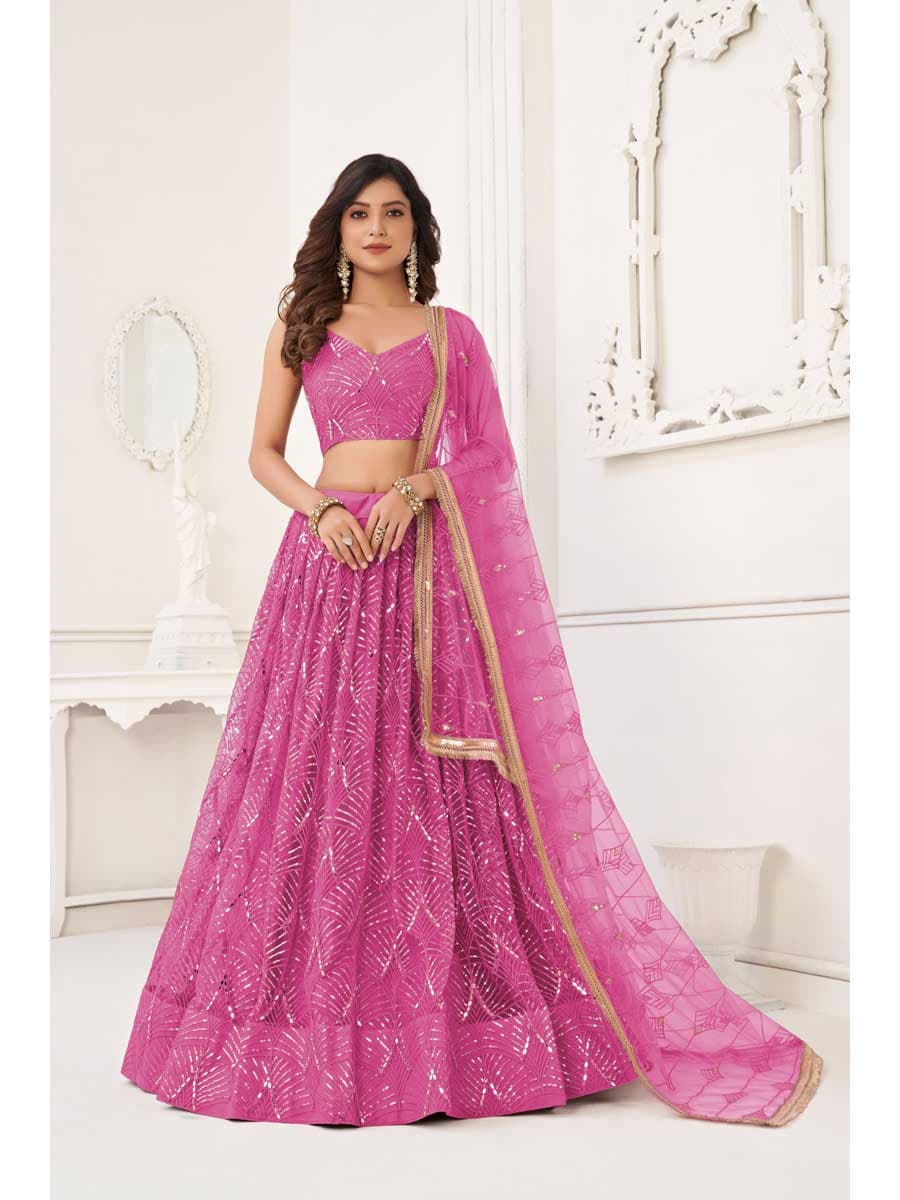 Pink Color Butterfly Net Lehenga Choli - Manglam Dress | Mangalam Designer Pink Color Butterfly Net Lehenga Choli - Manglam Dress | Mangalam Designer