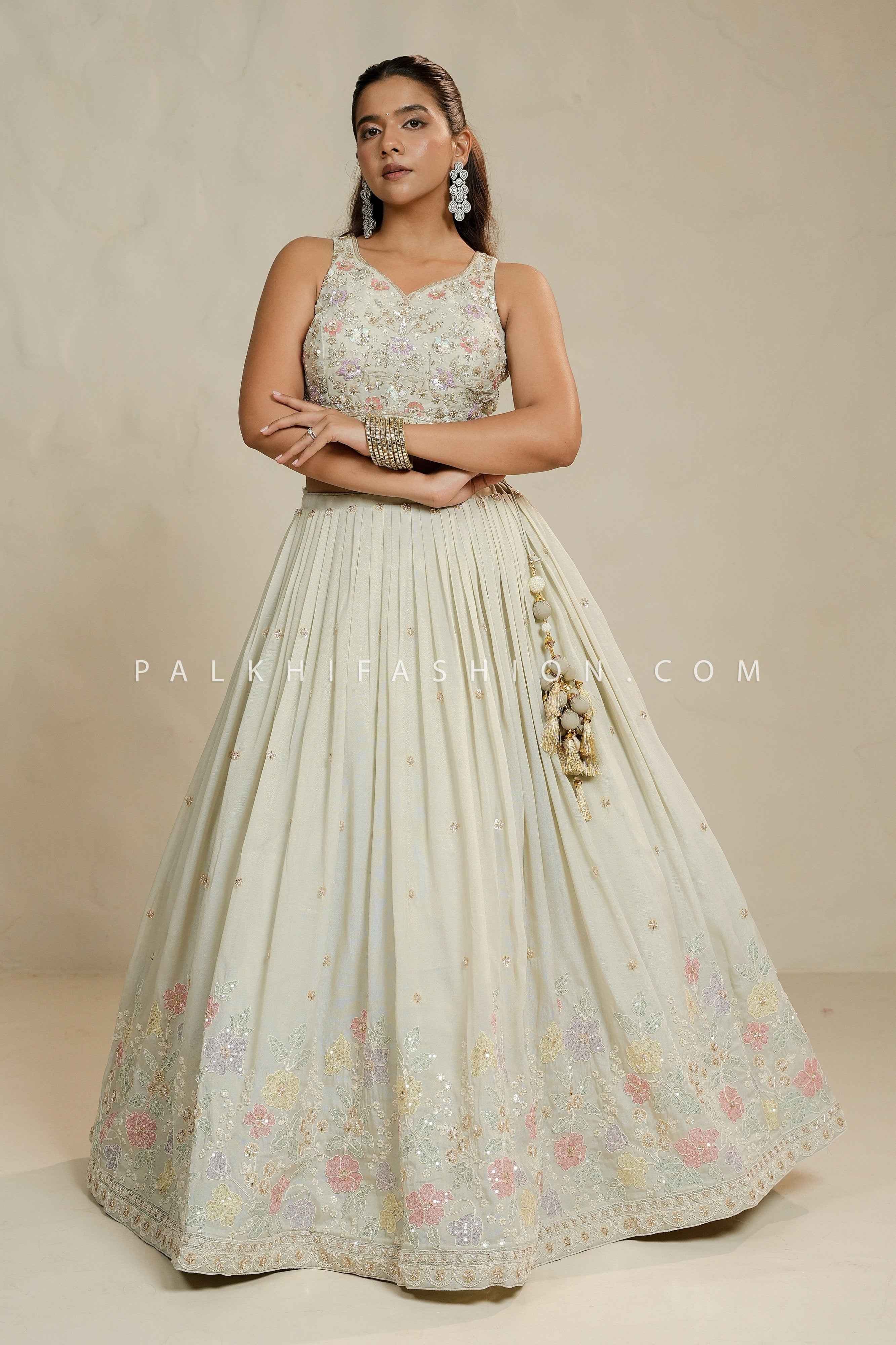 Timeless Elegance: Offwhite Designer Lehenga Choli with Bead & Stone Work – Palkhi Fashion | Palkhifashion Timeless Elegance: Offwhite Designer Lehenga Choli with Bead & Stone Work – Palkhi Fashion | Palkhifashion