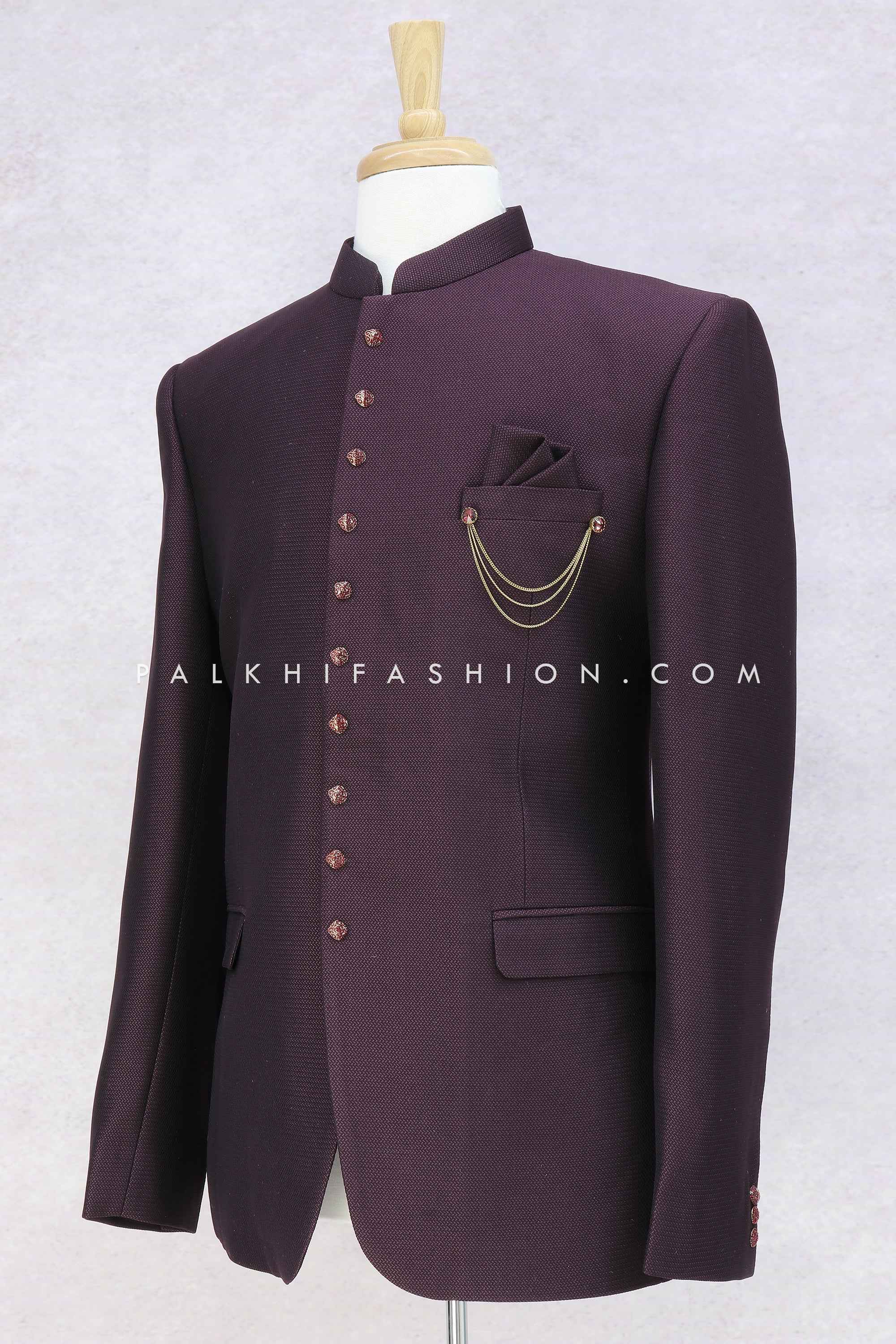 Elegant Dark Wine Jodhpuri Suit From Palkhi Fashion | Palkhifashion Elegant Dark Wine Jodhpuri Suit From Palkhi Fashion | Palkhifashion