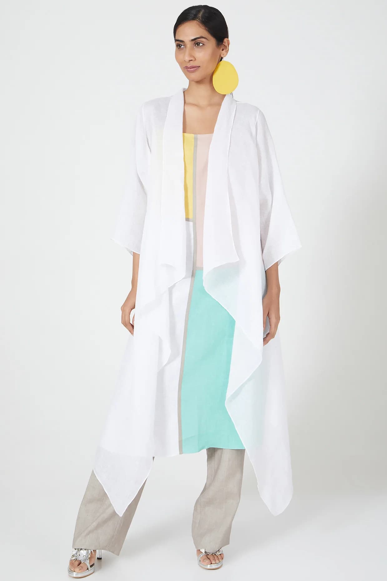 White Long Overshirt | Wendell Rodricks White Long Overshirt | Wendell Rodricks