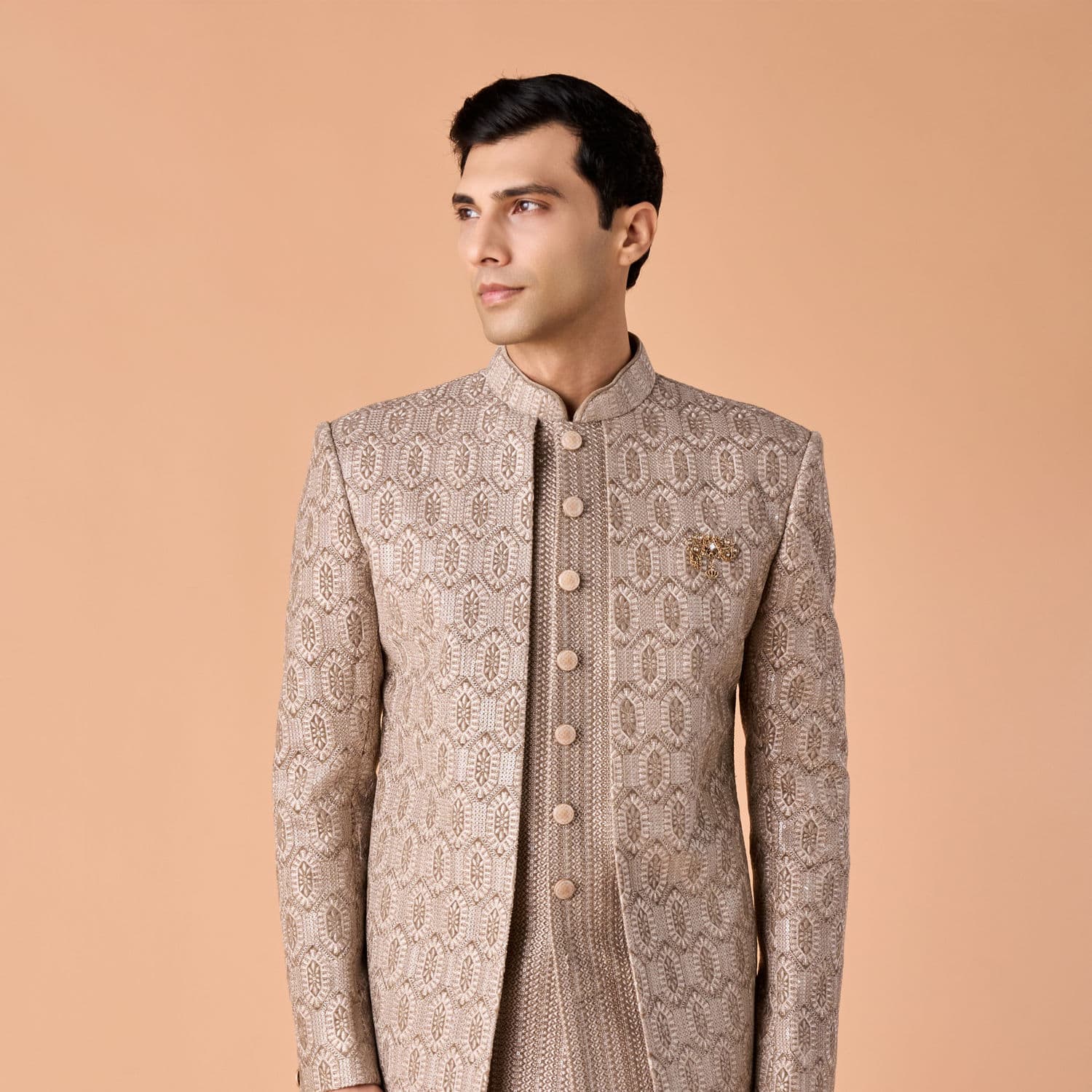 Walnut Velvet Elegance Indo Western Walnut Velvet Elegance Indo Western