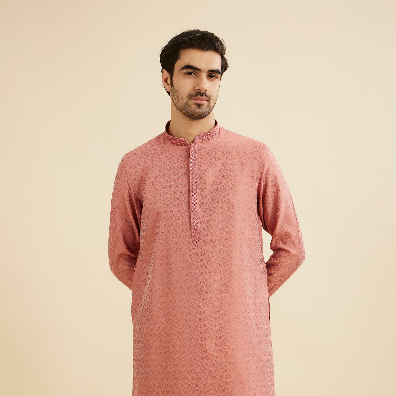 Glorious Pink Kurta Pajama Ensemble Glorious Pink Kurta Pajama Ensemble