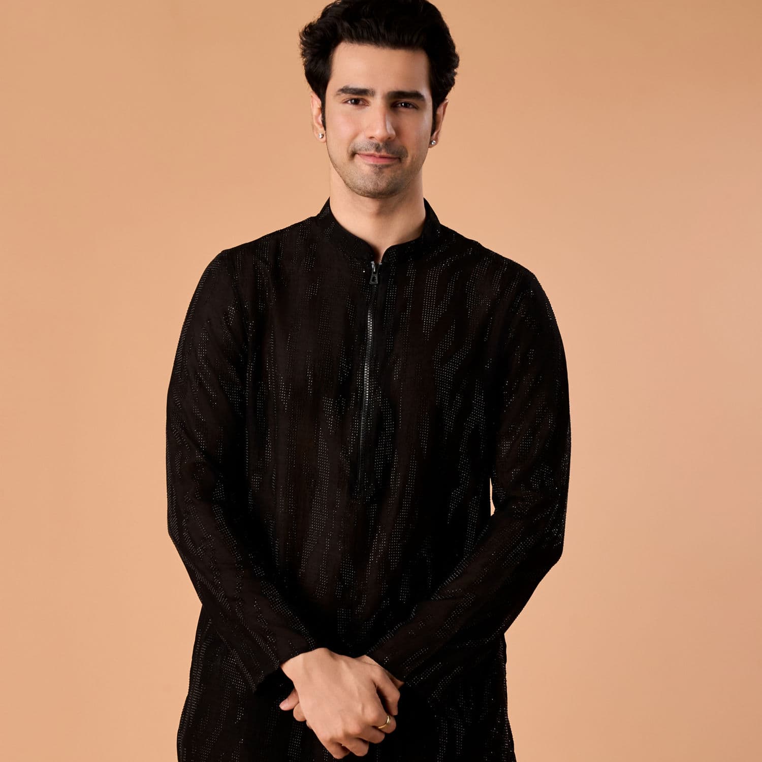 Black Elegance Kurta Pant | Manyavar Black Elegance Kurta Pant | Manyavar