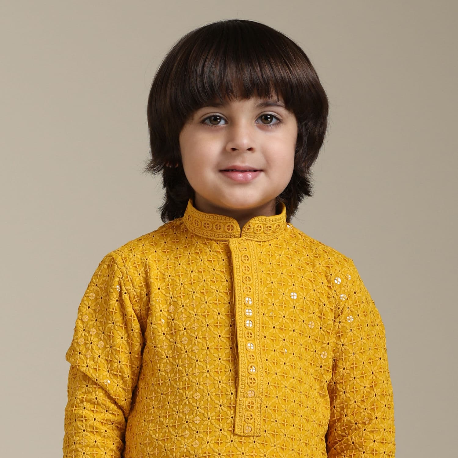 Mustard Magnetism Boys Kurta Pajama Mustard Magnetism Boys Kurta Pajama