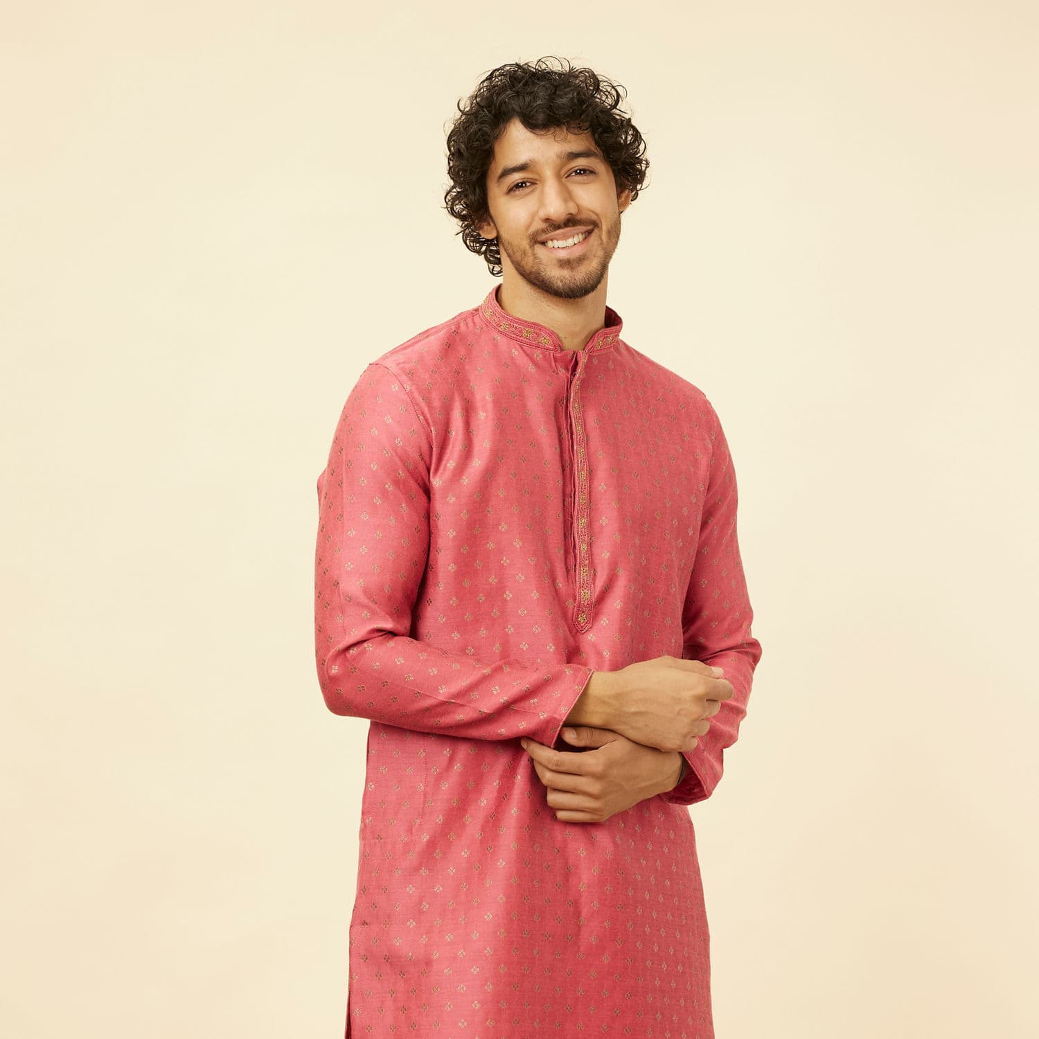 Rouge Red Floral Buta Patterned Kurta Set Rouge Red Floral Buta Patterned Kurta Set