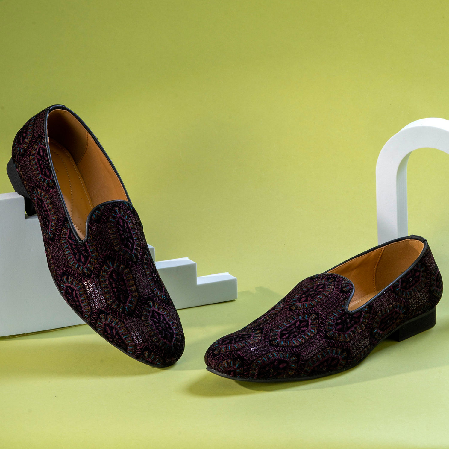 Velvet Wine Indulgence Shoe | Manyavar Velvet Wine Indulgence Shoe | Manyavar