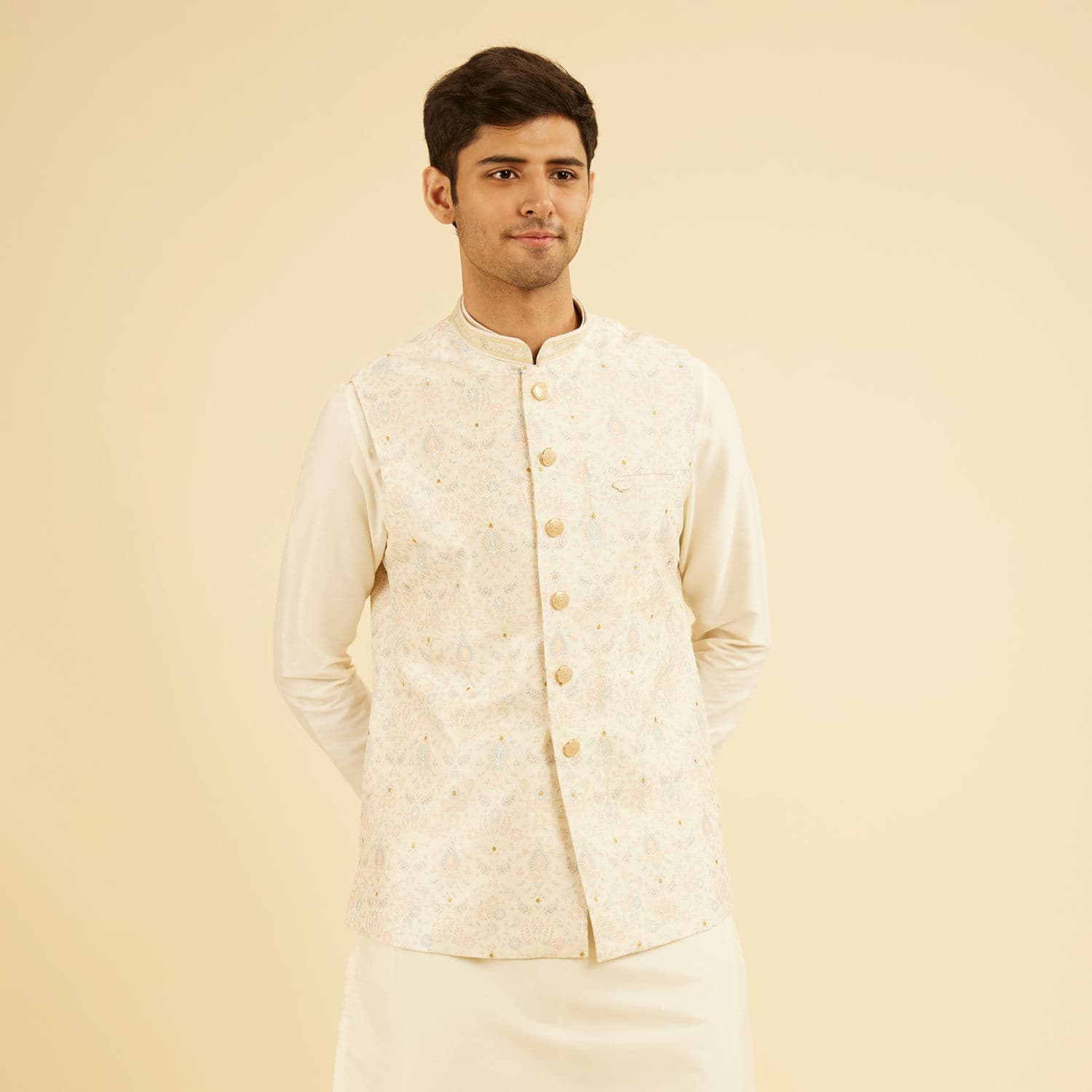 Elegant Cream Nehru Jacket Elegant Cream Nehru Jacket
