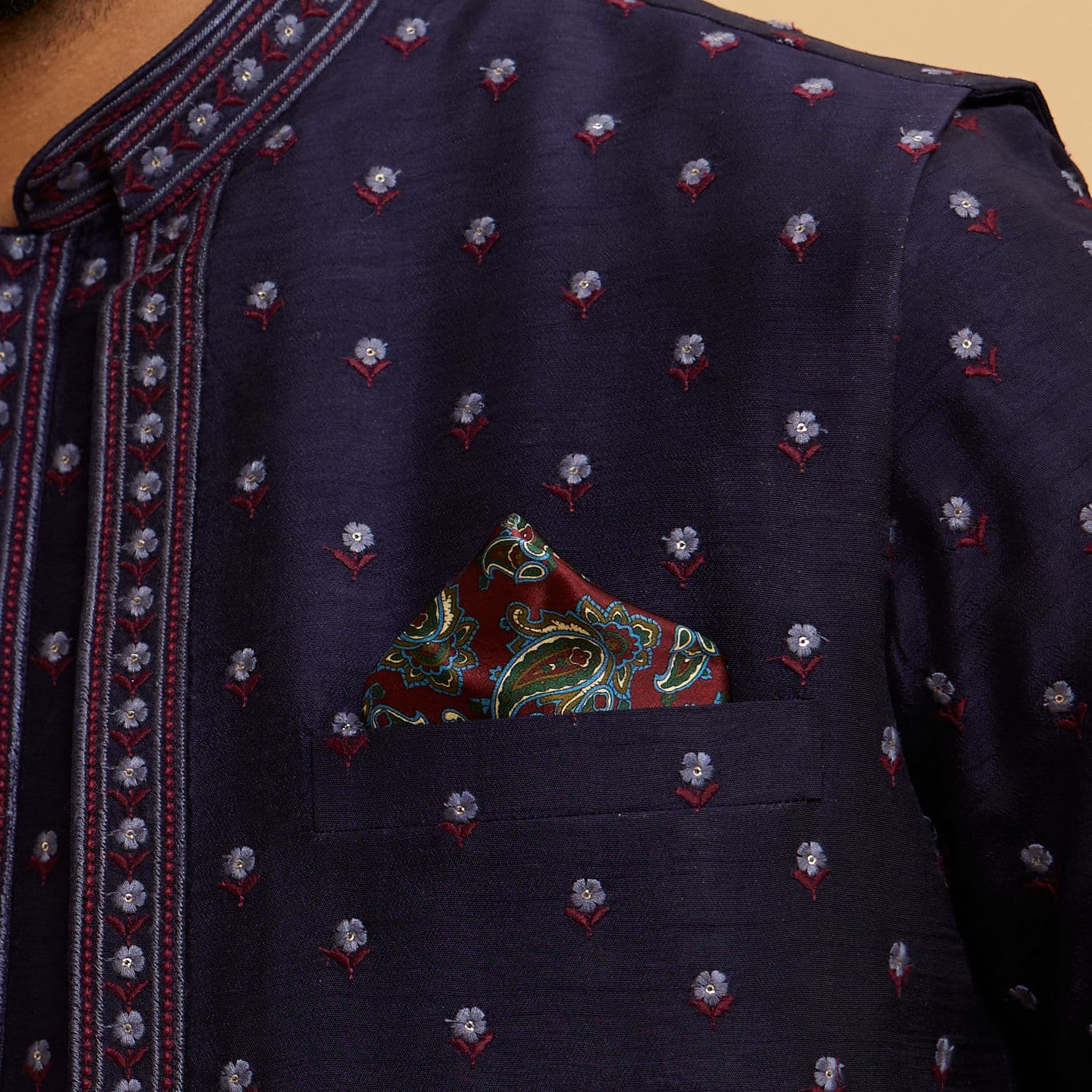 Elegant Brown Satin Pocket Square Elegant Brown Satin Pocket Square