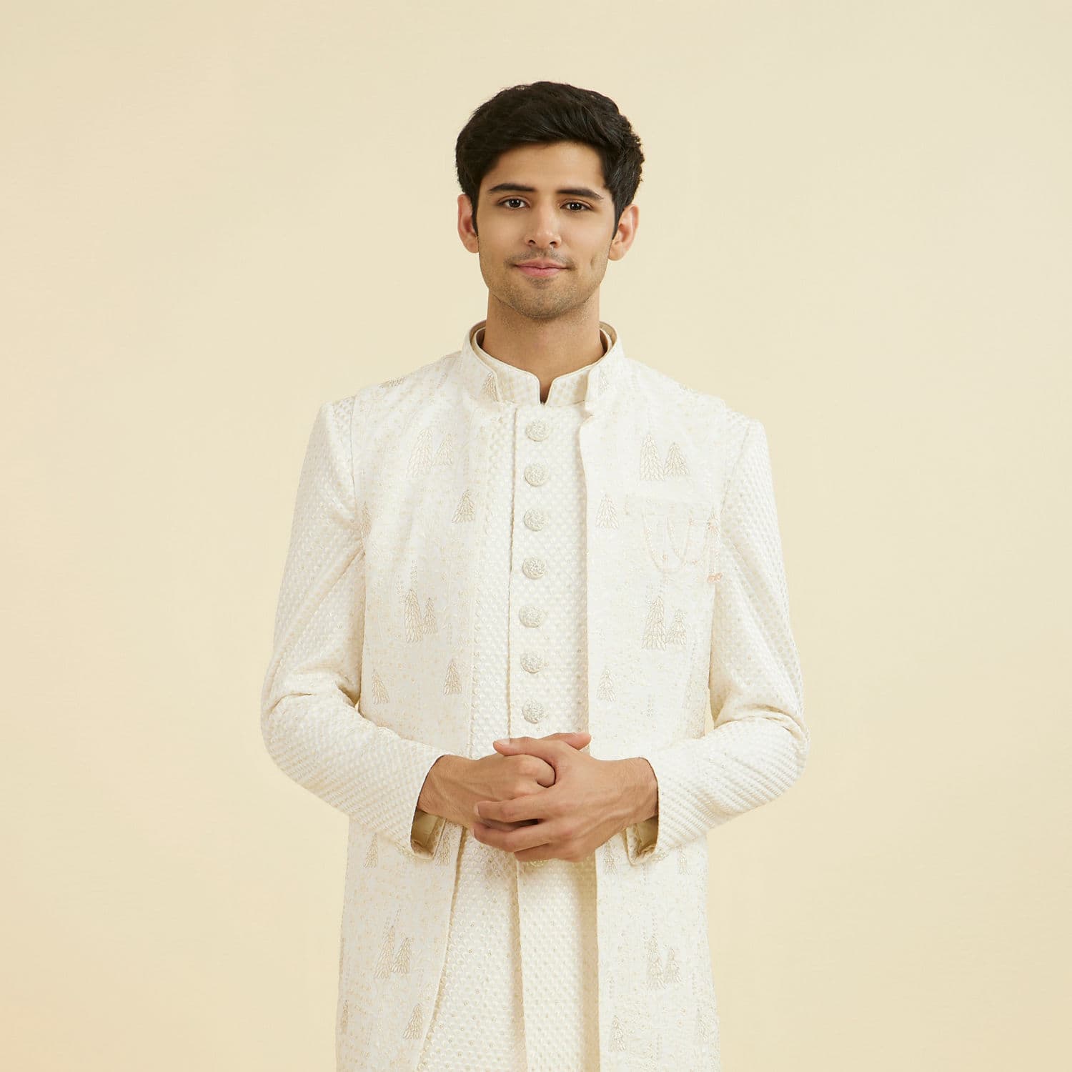 Cream Georgette Elegance Indo Western Cream Georgette Elegance Indo Western