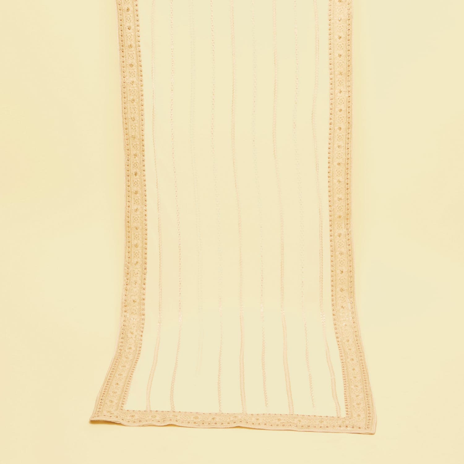 Exquisite Warm White Georgette Dupatta Exquisite Warm White Georgette Dupatta