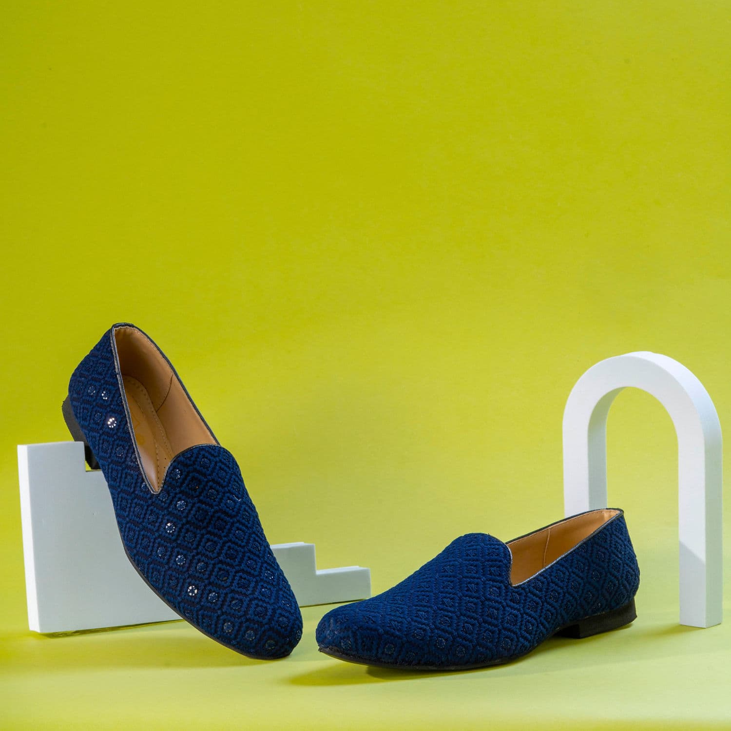Dark Blue Viscose Shoe | Manyavar Dark Blue Viscose Shoe | Manyavar