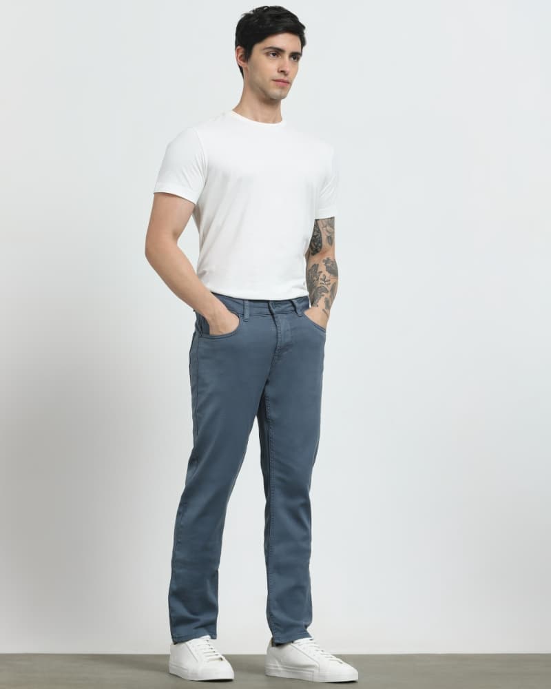 Blue Grey Super Slim Fit Superstretch Coloured Jeans Blue Grey Super Slim Fit Superstretch Coloured Jeans