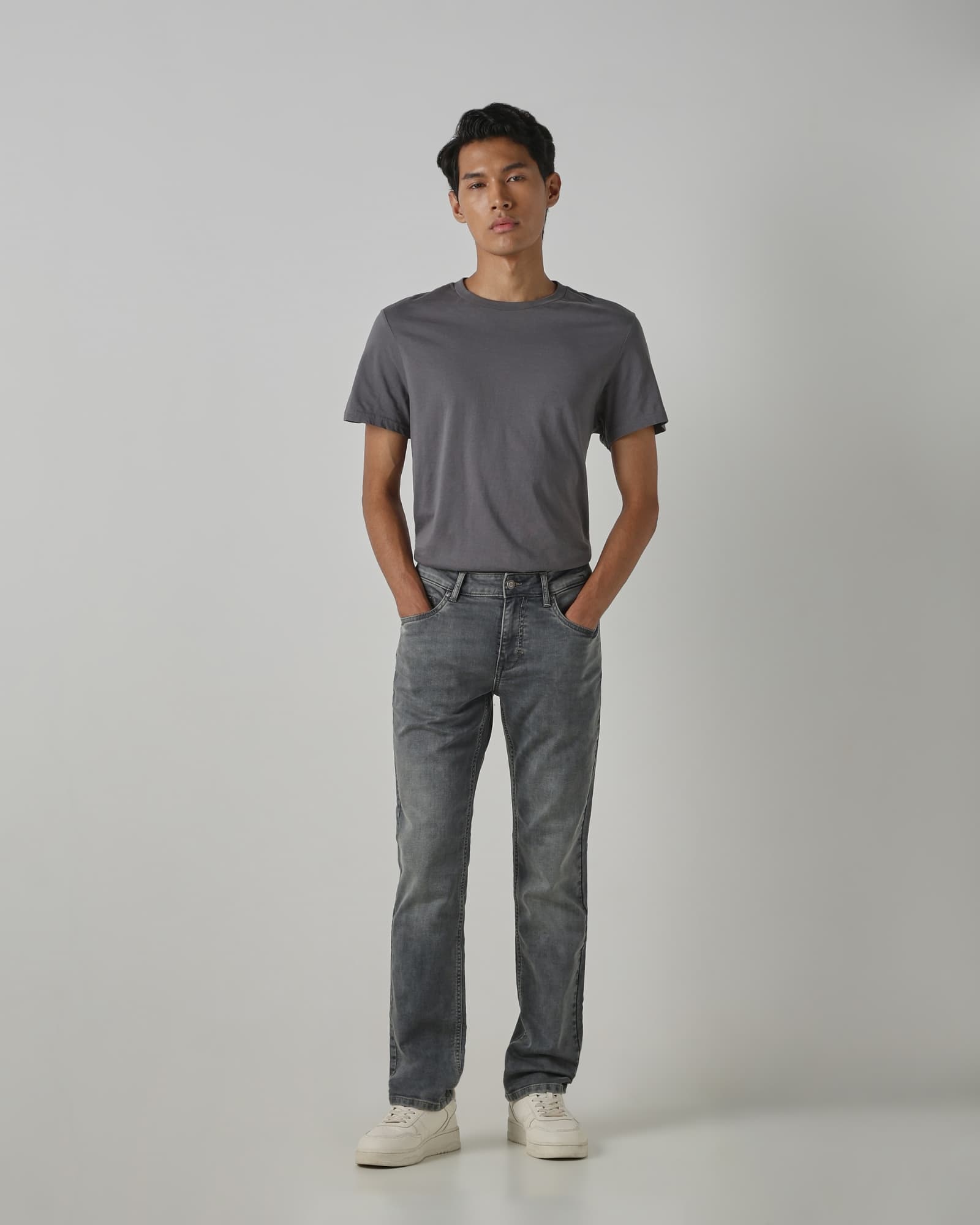 Grey Super Slim Fit Denim Deluxe Stretch Jeans Grey Super Slim Fit Denim Deluxe Stretch Jeans