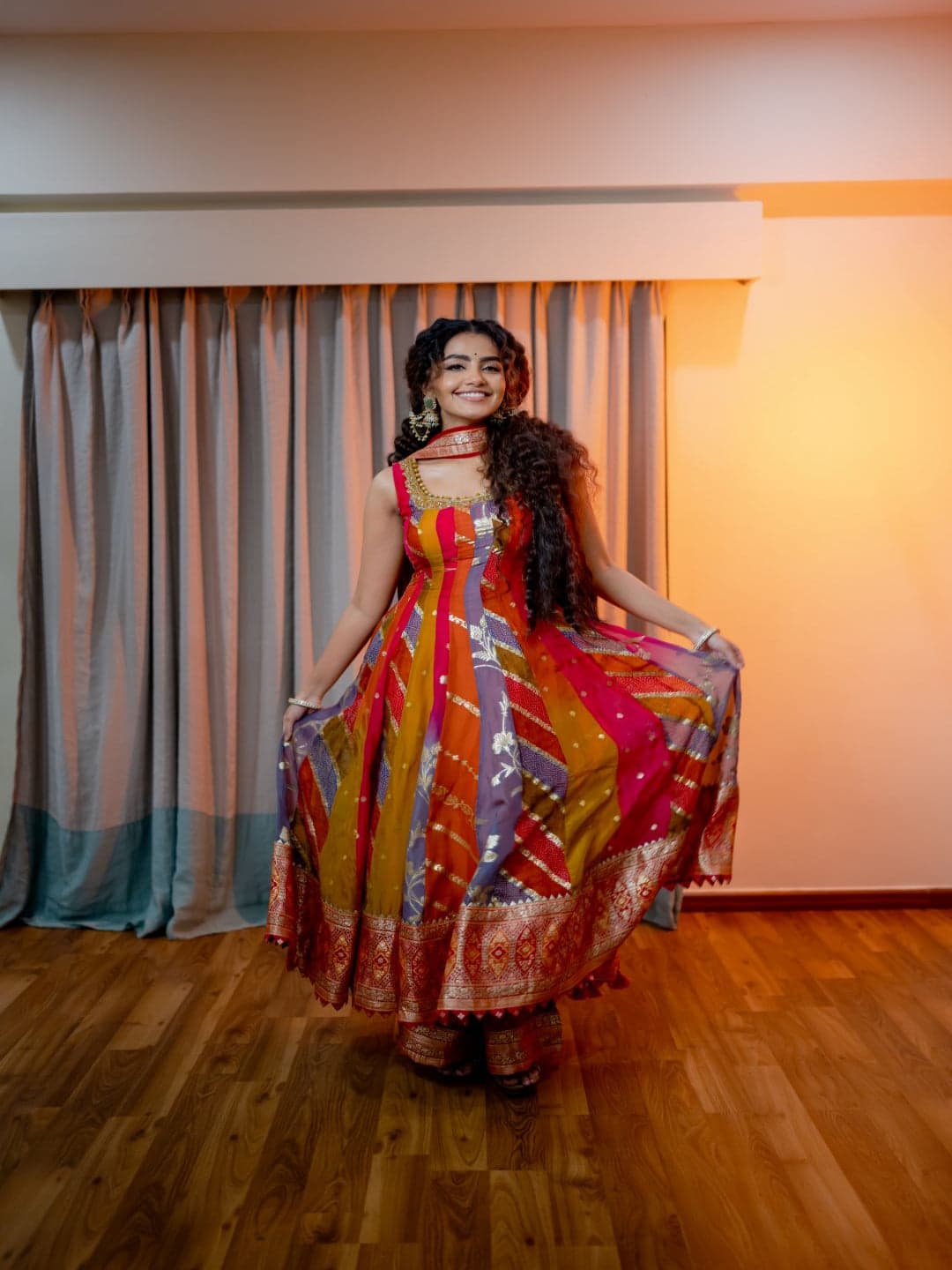 Neerus Multicolor Embroidery Organza Fabric Anarkali Plazzo and Dupatta Neerus Multicolor Embroidery Organza Fabric Anarkali Plazzo and Dupatta
