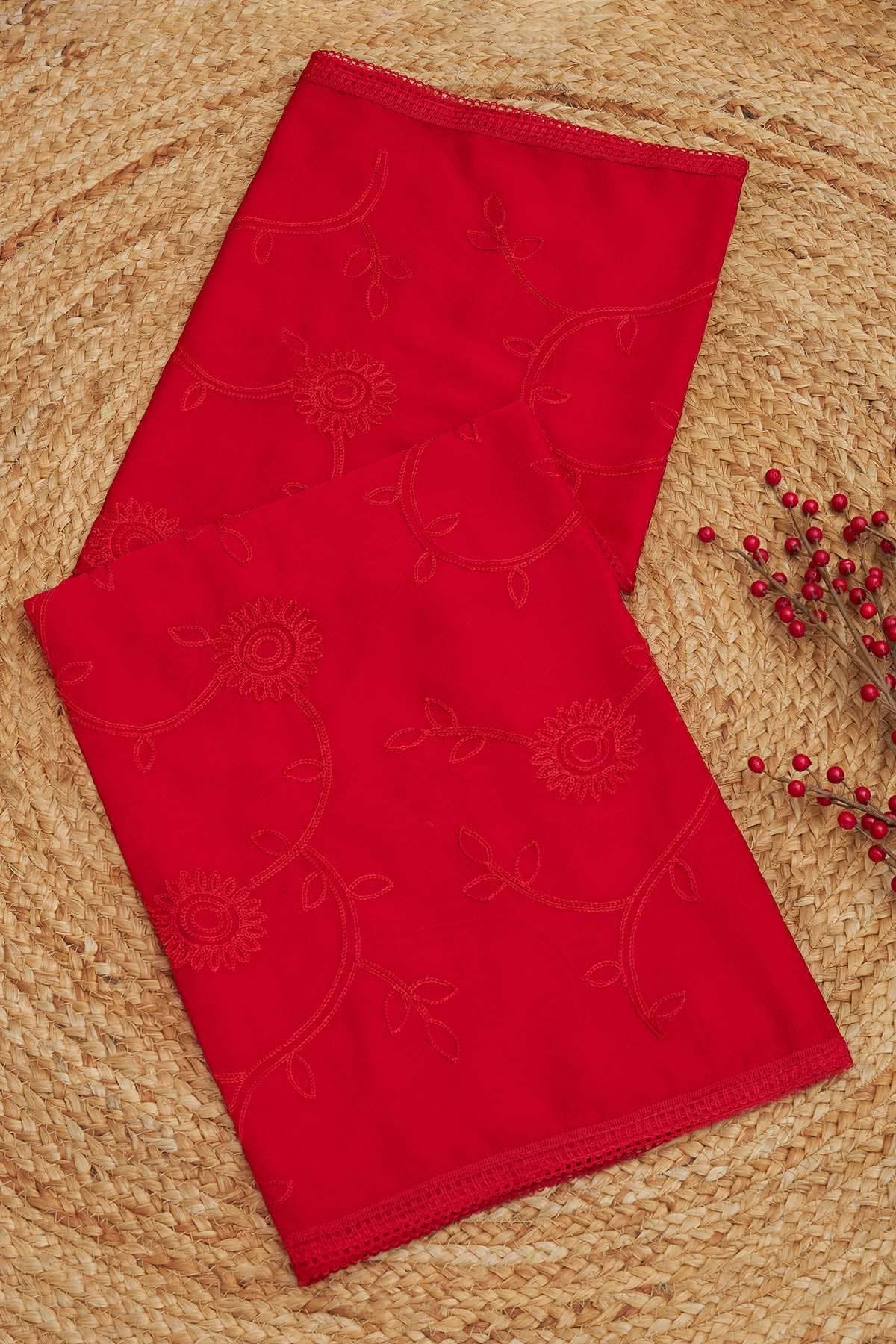 Red Chiffon Embroidered Dupatta | Soch Red Chiffon Embroidered Dupatta | Soch