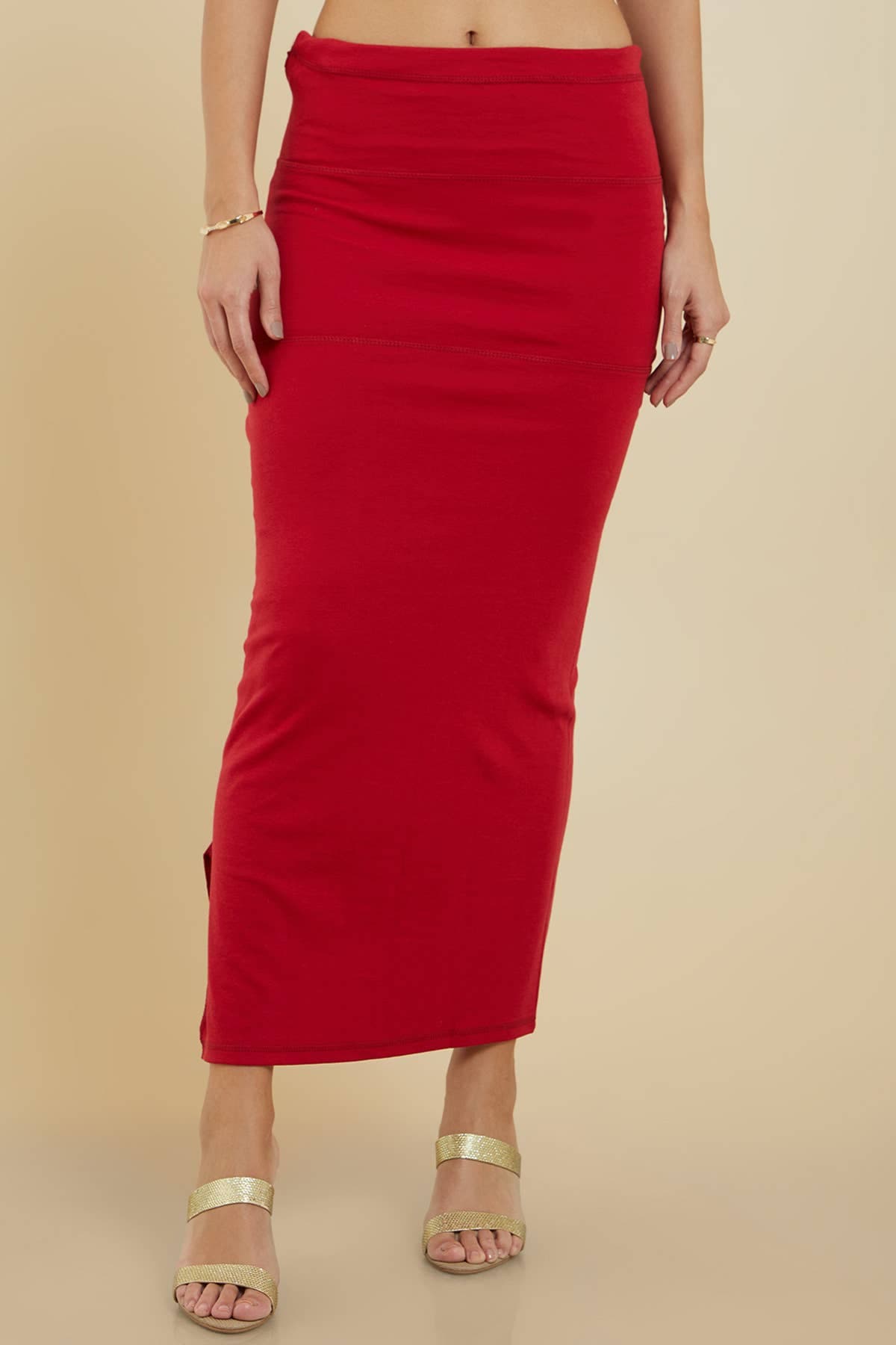 Deep Red Hosiery Flexi Slip Saree Shaper Deep Red Hosiery Flexi Slip Saree Shaper