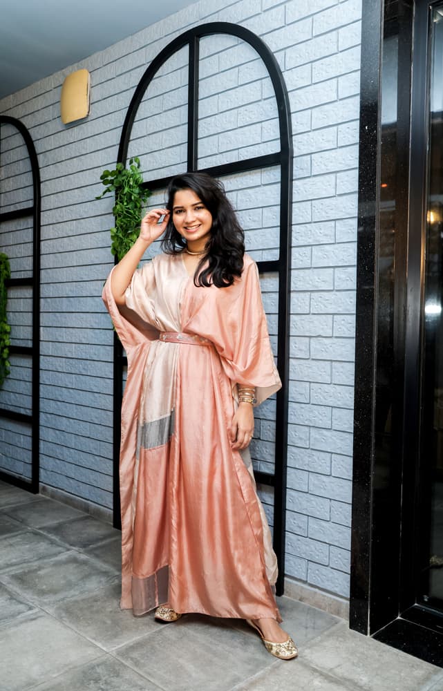 Silk Kaftan Dress With Belt | Synonym Clothing Silk Kaftan Dress With Belt | Synonym Clothing