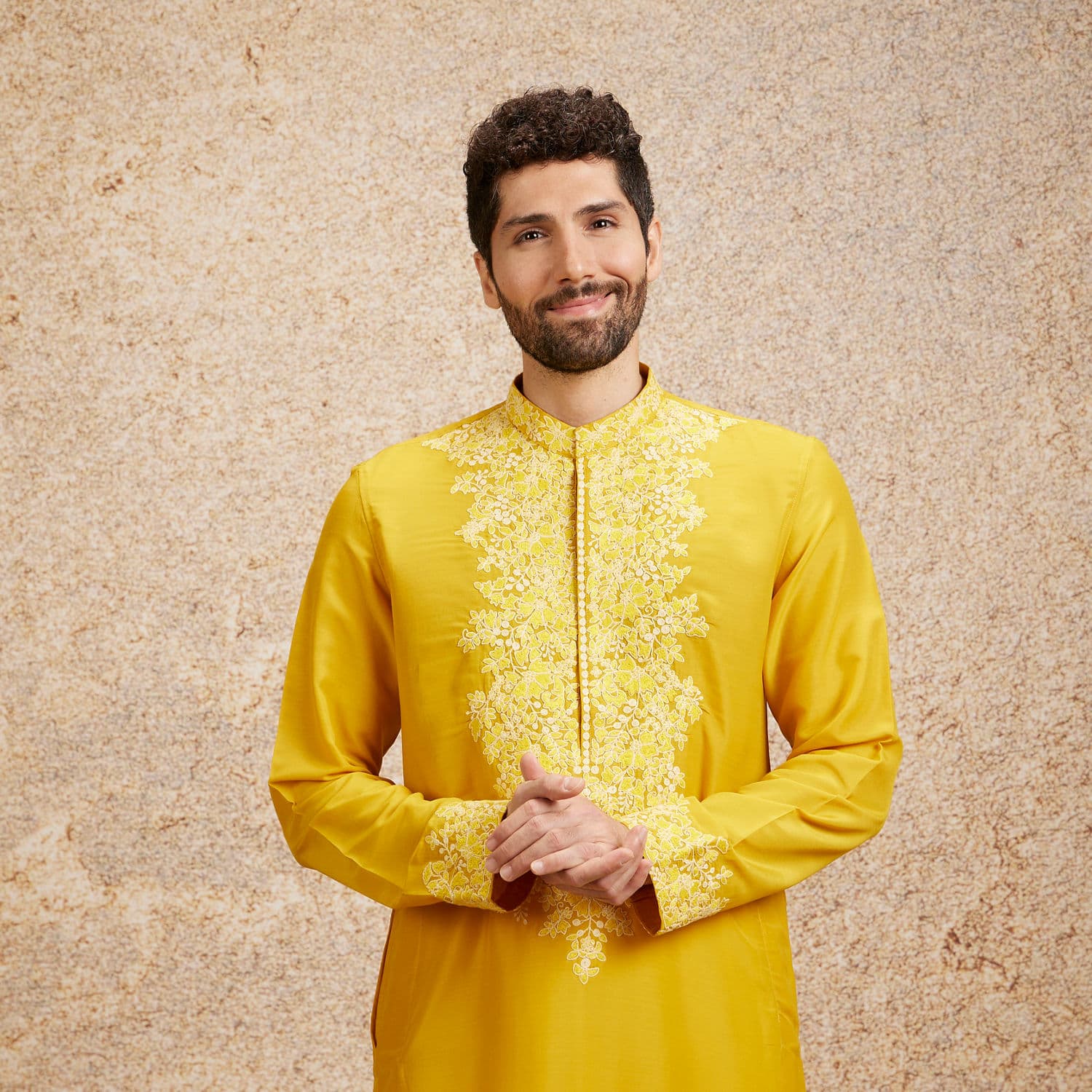 Sunshine Glow Embroidered Kurta Pajama | Twamev Sunshine Glow Embroidered Kurta Pajama | Twamev